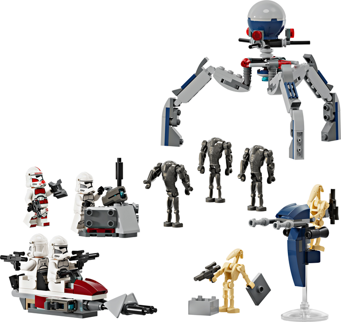 Конструктор LEGO Star Wars Клони-піхотинці й Бойовий дроїд. Бойовий набір 215 деталей (75372) - зображення 4