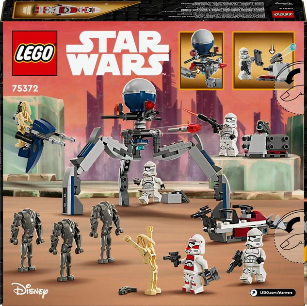 Zestaw klocków Lego Star Wars Zestaw bitewny z żołnierzem armii klonów i droidem bojowym (75372) - obraz 2