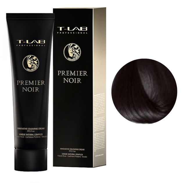 Крем-краска для волос T-Lab Professional Premier Noir Colouring Cream №1.0 Natural Black 100 мл - Фото 1 Крем-краска для волос T-Lab Professional Premier Noir Colouring Cream №1.0 Natural Black 100 мл - изображение 1