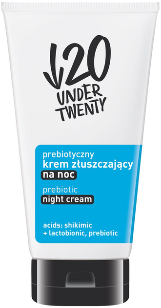 Krem do twarzy nawilżający Under Twenty prebiotyczny złuszczający na noc 50 ml (5900717051195) - obraz 1