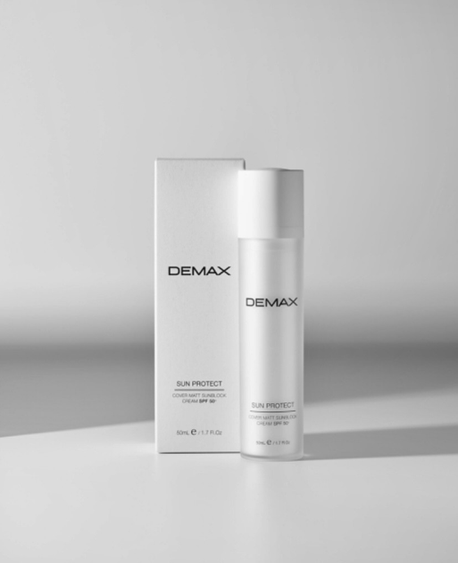 Сонцезахисний матуючий крем Санблок Demax Sun Protect Cover Protect SPF ...
