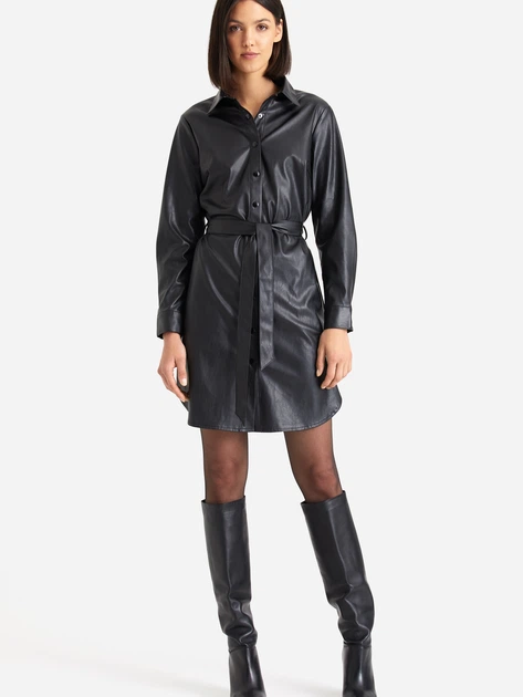 Плаття-сорочка коротке жіноче Greenpoint SUK5250035W2299X00 40 Чорне (5903245336116) - зображення 4