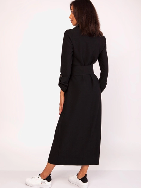 Плаття-сорочка максі жіноче Lanti Suk157 40 Чорне (5904252710333) - зображення 2