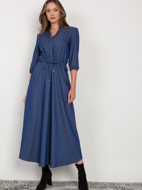 Плаття максі жіноче Lanti SUK205 40 Синє (5904252721407) - зображення 1