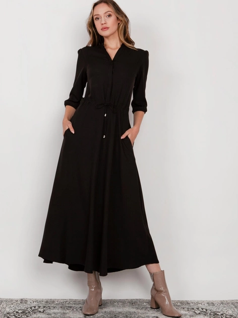 Плаття максі жіноче Lanti SUK205 36 Чорне (5904252721506) - зображення 1