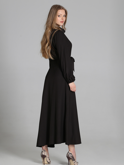 Плаття-сорочка максі жіноче Lanti SUK204 34/36 Чорне (5904252721797) - зображення 2