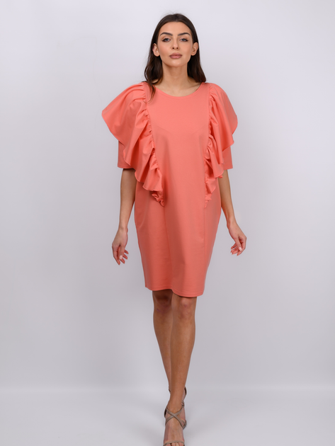 Плаття міні жіноче MODAGI A6 One Size Помаранчеве (5904996500221) - зображення 1