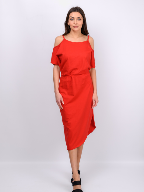 Плаття міді жіноче MODAGI A15 L/XL Червоне (5904996500511) - зображення 1