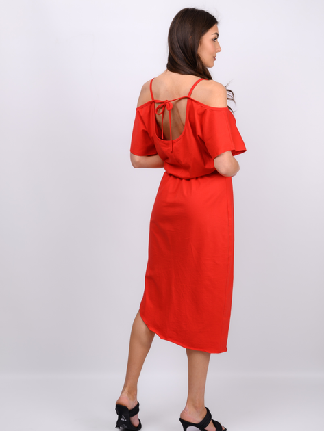 Sukienka midi damska MODAGI A15 L/XL Czerwona (5904996500511) - obraz 2