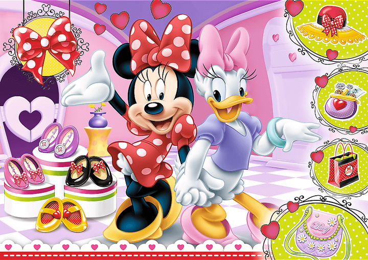 Puzzle Trefl Glitter Minnie i błyskotki 100 elementów (5900511148206) - obraz 2