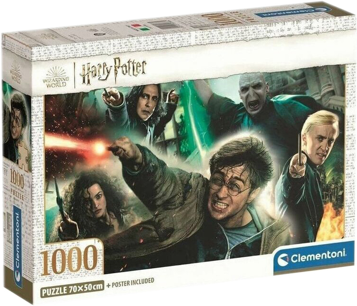 Puzzle Clementoni Compact Harry Potter 1000 elementów (8005125397884) - obraz 1