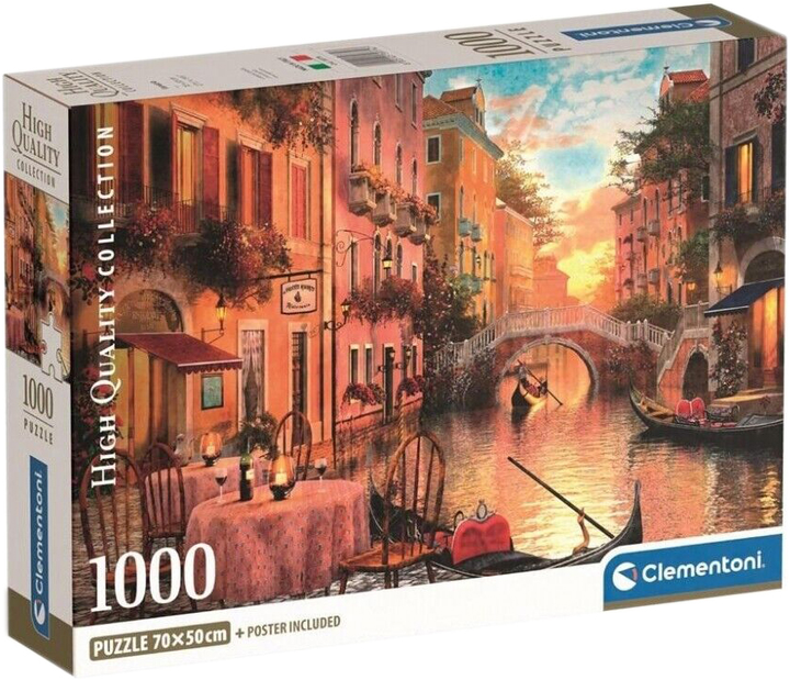 Puzzle Clementoni Compact Wenecja 1000 elementów (8005125397747) - obraz 1