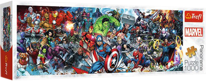 Puzzle Trefl Panorama Marvel The Avengers 1000 elementów (5900511290479) - obraz 1