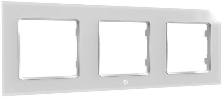 Потрійна рамка для настінного вимикача Shelly "Wall Frame 3" горизонтальна біла (3800235266243) - зображення 1