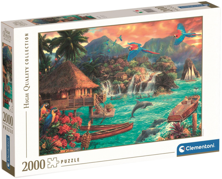 Puzzle Clementoni HQ Życie na wyspie 2000 elementów (8005125325696) - obraz 1