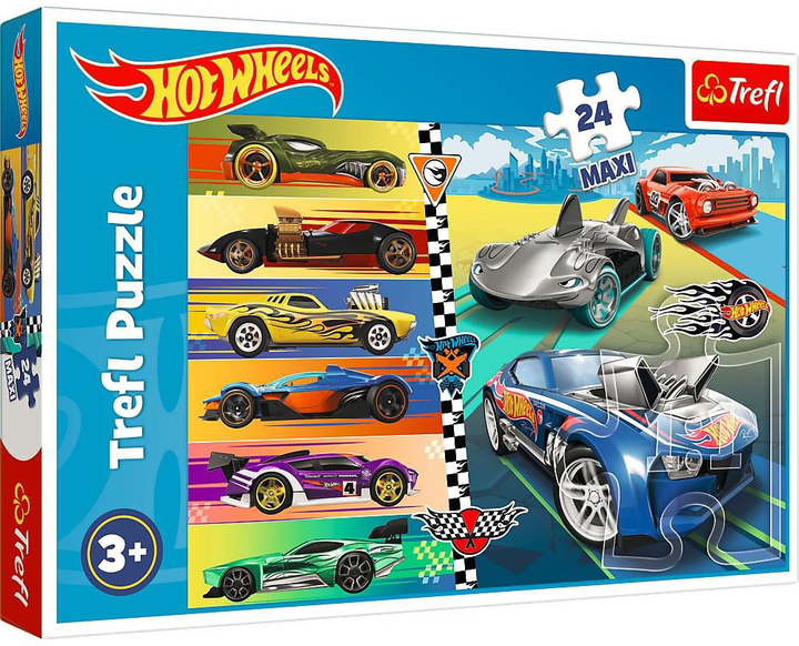 Пазл Trefl Maxi Швидкі машинки Hot Wheels 24 елементи (5900511143621) - зображення 1