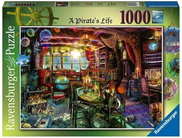 Пазл Ravensburger Життя піратів 1000 елементів (4005556167555) - зображення 1