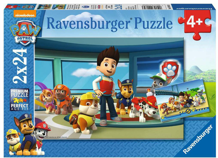 Zestaw puzzle Ravensburger Ekipa Psi Patrol 2 x 24 elementy (4005556090853) - obraz 1