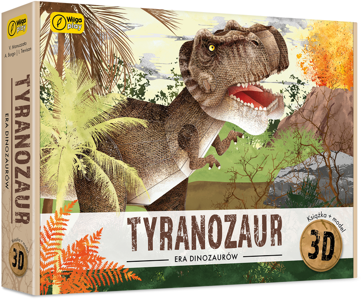 3D Puzzle Wilga play Tyranozaur. Książka i puzzle (9788328098626) - obraz 1