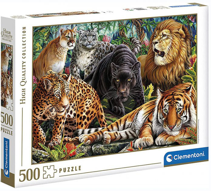 Puzzle Clementoni High Quality Dzikie koty 500 elementów (8005125351268) - obraz 1