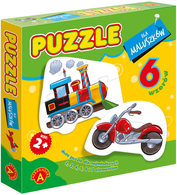 Puzzle Alexander dla maluszków - Lokomotywa 27 elementów (5906018017342) - obraz 1