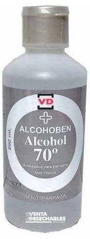 Антисептик Alcohoben Alcohol 70 250 мл (8470002033528) - зображення 1