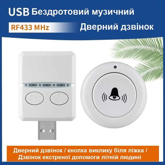 Фара вело звонок (велофара) встроенный аккумулятор ЗУ micro USB выносная кнопка - Veloson