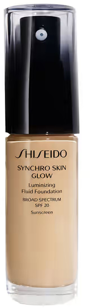 Праймер Shiseido Synchro Skin Glow Luminizing Fluid Foundation Golden 4 SPF 20 30 мл (729238135529) - зображення 1