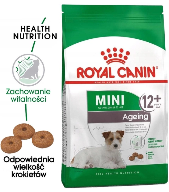 Sucha karma Royal Canin Mini Ageing 12+ dla psów małych ras powyżej 12 lat 1.5 kg (3182550793575) - obraz 2