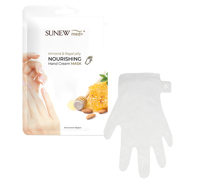 Maska do dłoni SunewMed+ nawilżająca w formie rękawiczek migdał i mleczko pszczele (5900378737247) - obraz 1