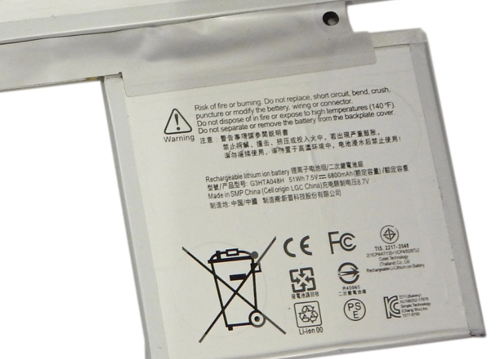 Аккумулятор Батарея Microsoft surface book 2, surface 1834, G3HTA048H - Фото 3 Аккумулятор Батарея Microsoft surface book 2, surface 1834, G3HTA048H - изображение 3