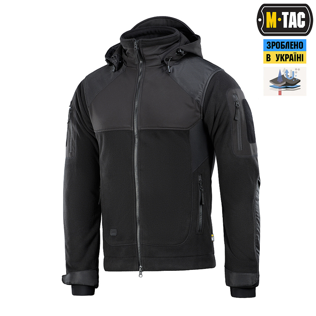 Куртка M-TAC Norman Windblock Flece Black Size L - изображение 1