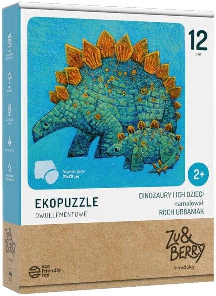 Puzzle Muduko Dinozaury i ich dzieci 24 elementy (5904262954437) - obraz 1