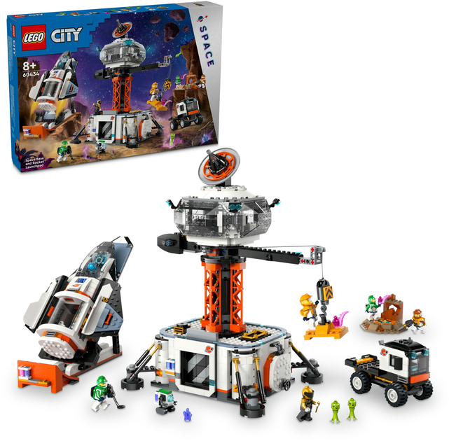 Zestaw klocków LEGO City Stacja kosmiczna i stanowisko startowe rakiety 1422 elementy (60434) - obraz 3