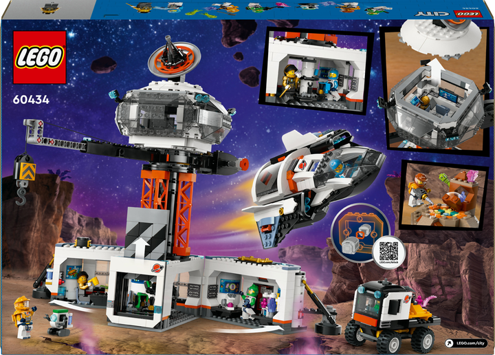 Zestaw klocków Lego City Stacja kosmiczna i stanowisko startowe rakiety 1422 części (60434) - obraz 2