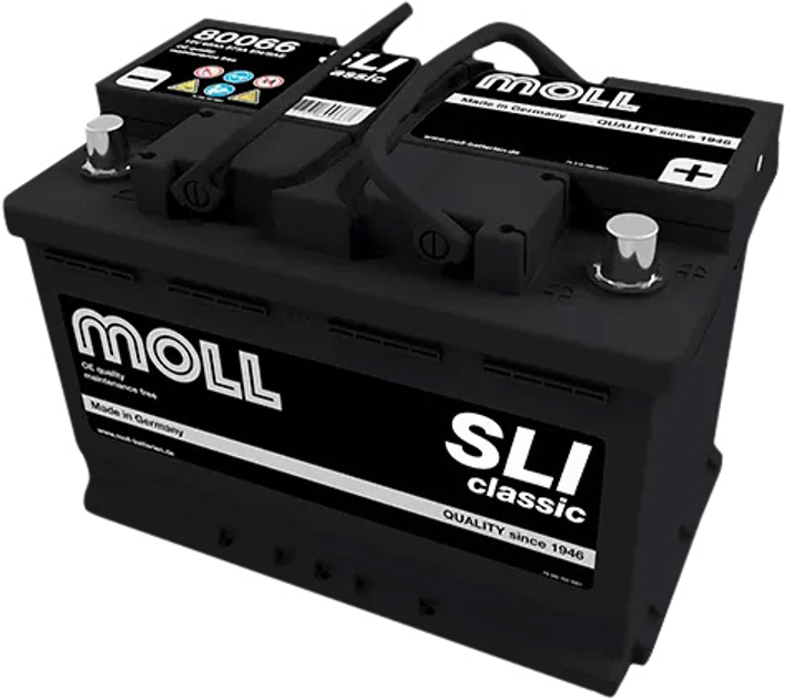 Автомобильный аккумулятор MOLL SLI Classic 12 В 66 А/час 575 A (4027701800667) - изображение 1