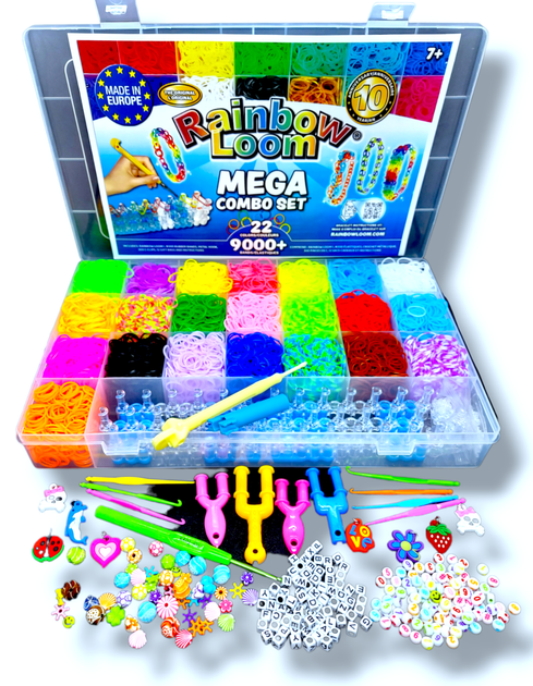 Набор для плетения браслетов из резинок с крючком Fashion loom bands set 9000шт с аксессуарами - изображение 4