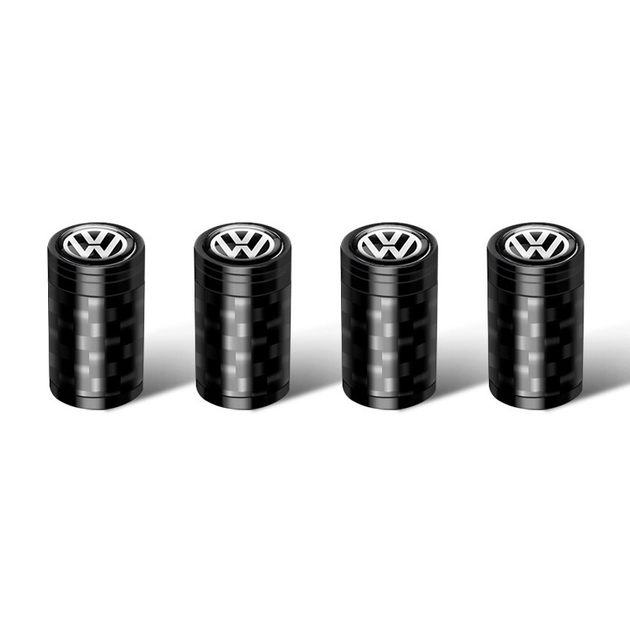 Ковпачки на ніпель для Volkswagen Alitek Premium Carbon Black Фольксваген (4 шт) (67553) - Фото 2 Ковпачки на ніпель для Volkswagen Alitek Premium Carbon Black Фольксваген (4 шт) (67553) - зображення 2