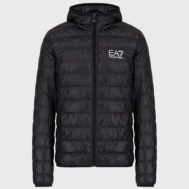 Kurtka puchowa męska lekka EA7 Train Core Id M Down Light Jacket M Czarna (8055185880581/8052390697676) - obraz 6