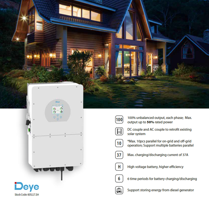 Гібридний інвертор Deye SUN-20K-SG01HP3-EU-AM2 - Фото 3 Гібридний інвертор Deye SUN-20K-SG01HP3-EU-AM2 - зображення 3