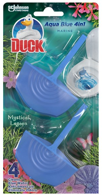 Zawieszka do WC Duck Aqua Blue 4w1 Mystical Lagoon 2 x 40 g (5000204260137) - obraz 1