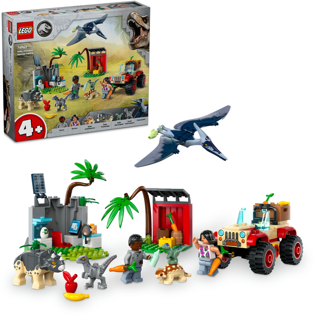 Zestaw klocków LEGO Jurassic World Centrum ratunkowe dla małych dinozaurów 139 elementów (76963) - obraz 3