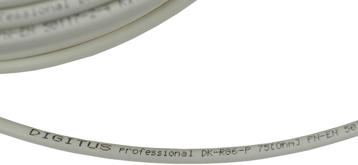Kabel koncentryczny Digitus RG-6 75 Ohm 100 m White (5907772596029) - obraz 1