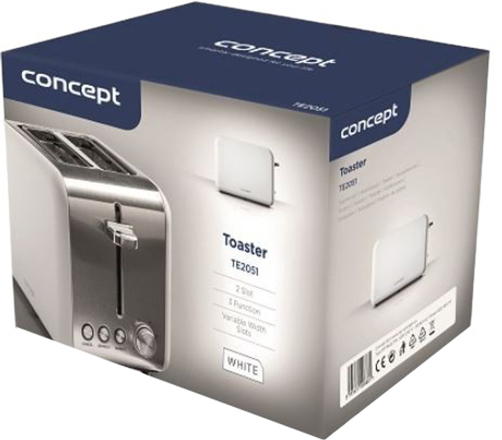 Toster Concept TE2051 Biały (8595631008881) - obraz 7