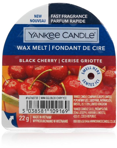 Wosk zapachowy Yankee Candle Wax Melt Black Cherry 22 g (5038581109169) - obraz 1