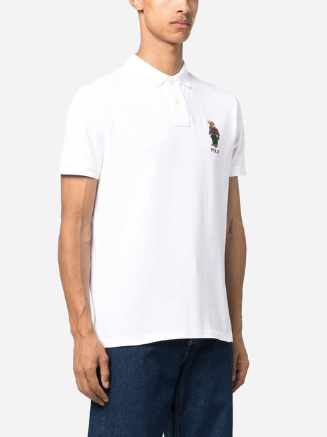 Поло довге чоловіче Polo Ralph Lauren PRL710853312021 L Біле (3616534411747) - зображення 1