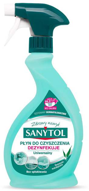 Spray Sanytol Zdrowy nawyk uniwersalny o zapachu eukaliptusa 500 ml (3045200700005) - obraz 1