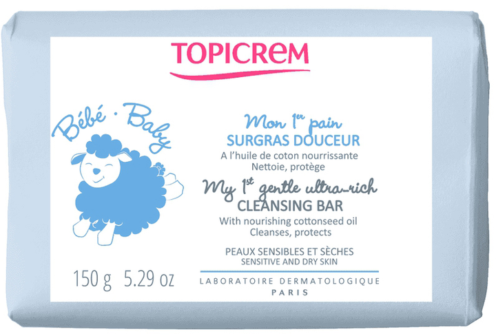 Mydło dla dzieci Topicrem Bebe My Gentle Ultra-Rich Cleansing Bar 150 g (3700281704105) - obraz 1