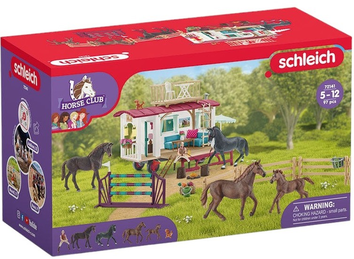 Ігровий набір Schleich Horse Club Таємний вишкіл у каравані (4059433573670) - зображення 1