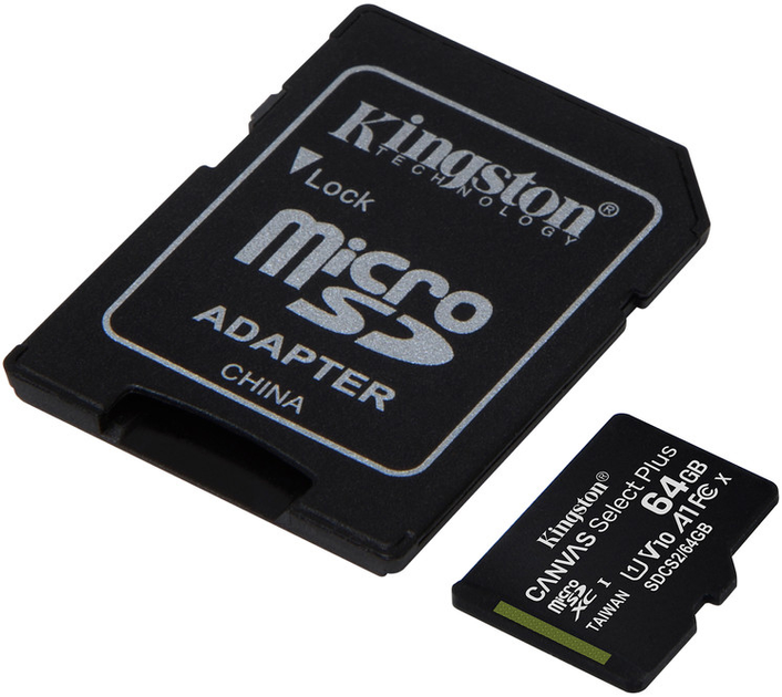 Karta pamięci Kingston microSDXC 3x64GB Canvas Select Plus Class 10 UHS-I U1 V10 A1 + SD-adapter (740617299007) - obraz 2